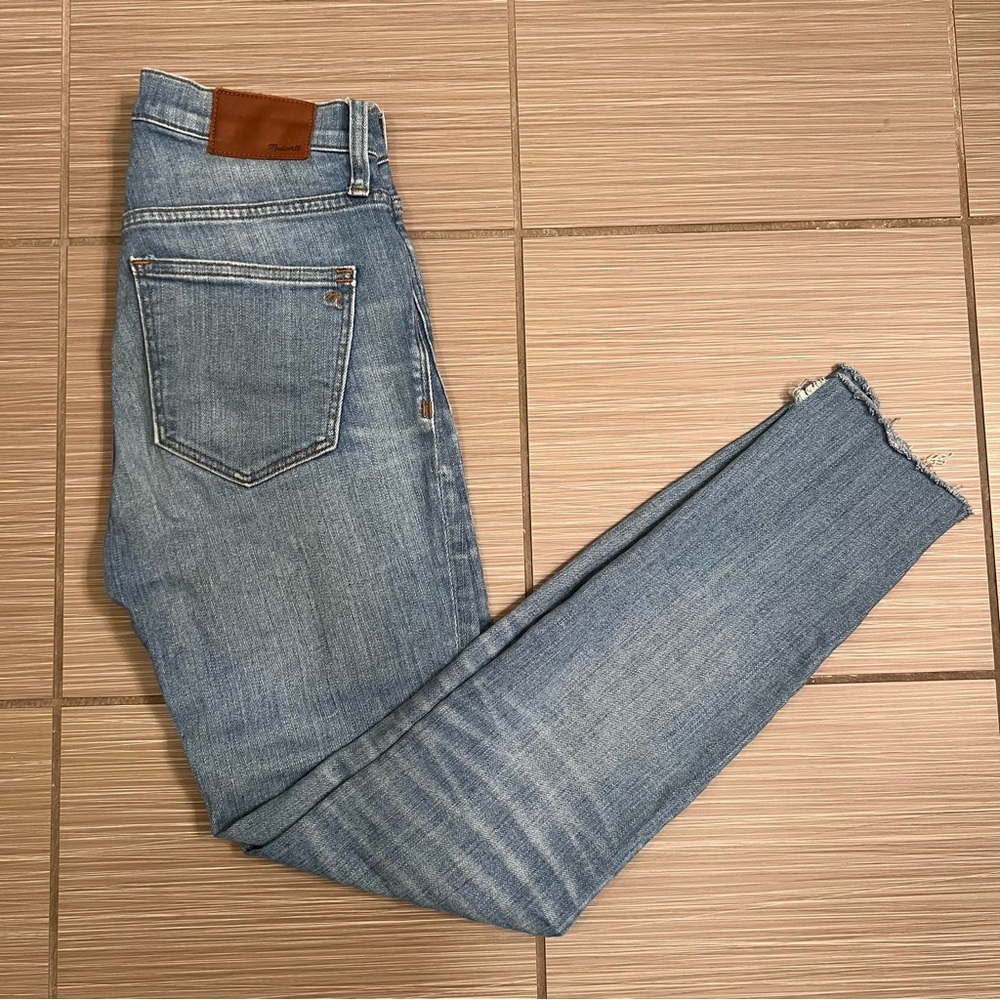 Madewell 9” inch High-Rise Skinny Jeans light medium wash 24 0 - Picture 13 of 13